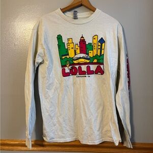 Lollapalooza 2022 Vintage Style Tee Long Sleeve medium
